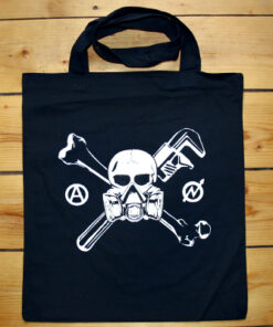 Gasmask skull Baumwolltasche