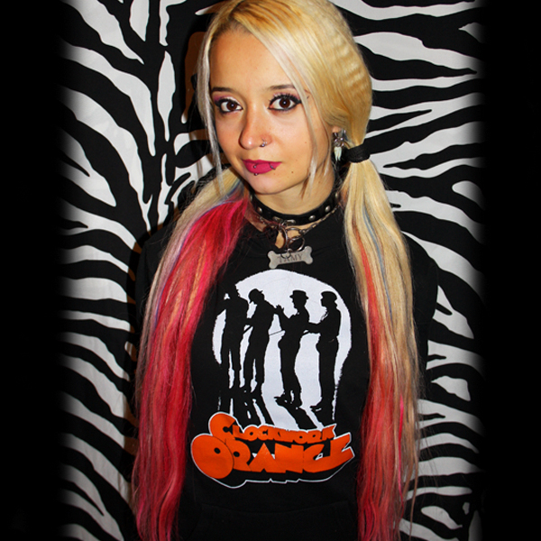 Clockwork Orange Clapping Girl-hoodie