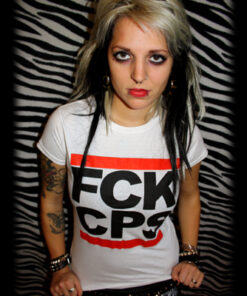 FCK CPS white Girlie-Shirt