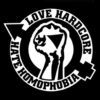 Love Hardcore - Hate Homophobia Aufnäher
