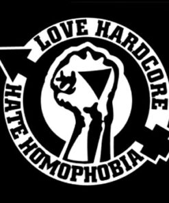 Love Hardcore - Hate Homophobia Aufnäher