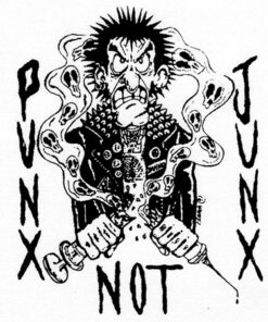 Punx not Junx white Aufnäher