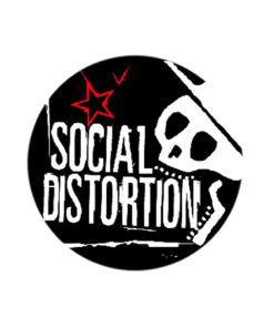 Social Distortion - Logo & skull Button