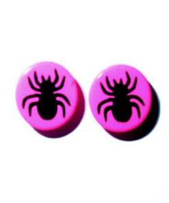 Studs-black spider on pink