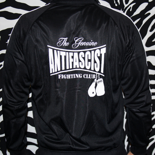 Antifascist Fighting Club Trainingsjacke, weißes Logo - Image 2