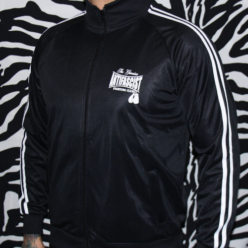 Antifascist Fighting Club Trainingsjacke, weißes Logo - Image 3
