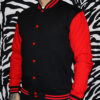 Urban Classics College Sweatjacket schwarz/rot