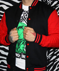 Alternative view of Urban Classics College Sweatjacket schwarz/rot