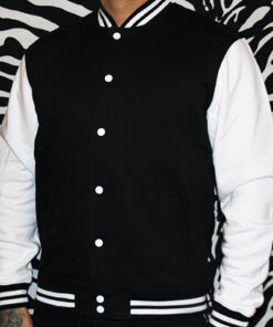 Urban Classics College-Sweatjacket schwarz/weiß