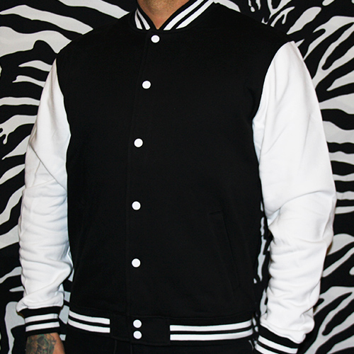 Urban Classics College-Sweatjacket schwarz/weiß