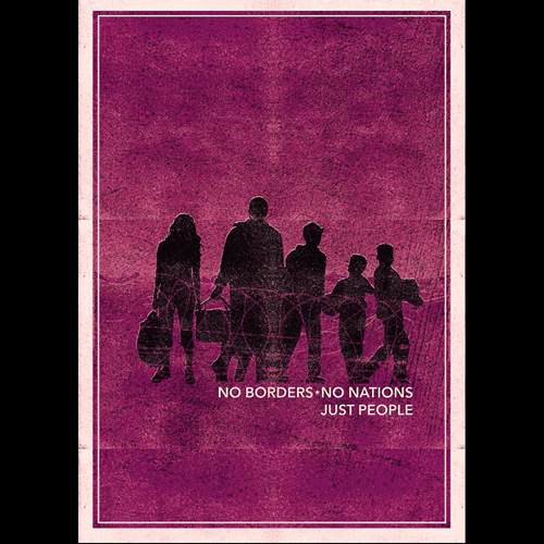 No borders - no nations - just people A1-Poster (gefaltet)