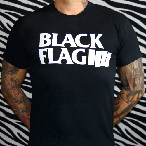 Black Flag - Logo on black T-Shirt