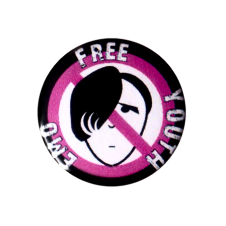 Emo free youth Scheitel Button