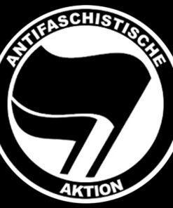 Antifa Black Logo Aufnäher