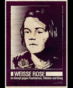 Weiße Rose A1-Poster (gefaltet)