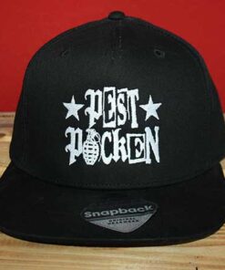 Pestpocken - 5 Panel-Snapback Logo-Cap black