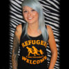 Refugees Welcome orange Girl-Tank-Top