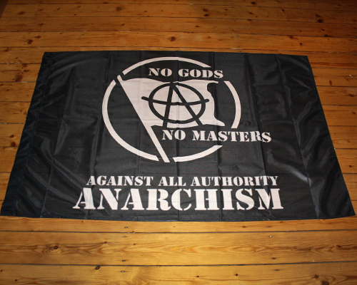 No god no masters - Anarchism Flagge