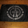 Animal liberation human liberation bolt cutter Flagge