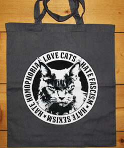 Love Cats (Graphite grey) Baumwolltasche