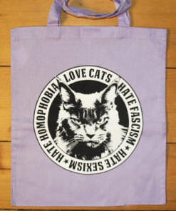 Love Cats (Lavender) Baumwolltasche