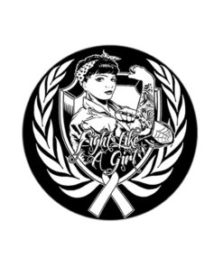 Fight like a Girl XL-Button