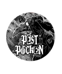 Pestpocken - Pestmask black/white XL-Button