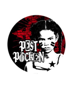 Pestpocken - Another World Girl (big) XL-Button