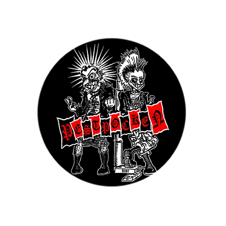 Pestpocken - Old school Comic XL-Button
