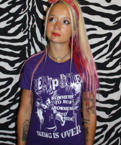 Pestpocken - Talking is over (purple) Girlie-Shirt