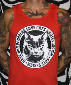 Love Cats (fire-red) Tank Top