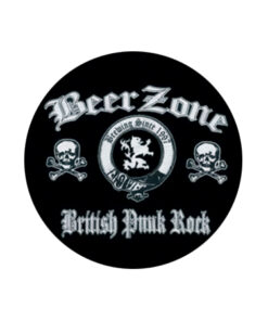 Beerzone - British two skulls Button