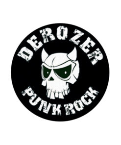 Derozer - Punk Rock white Button