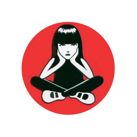 Emily Strange - Sitting red Button