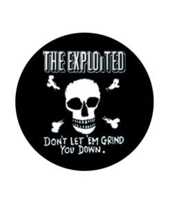 Exploited - Skull with bones Button