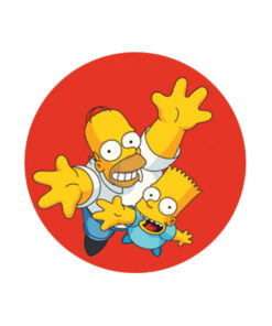 Simpsons - Bart and Homer Button