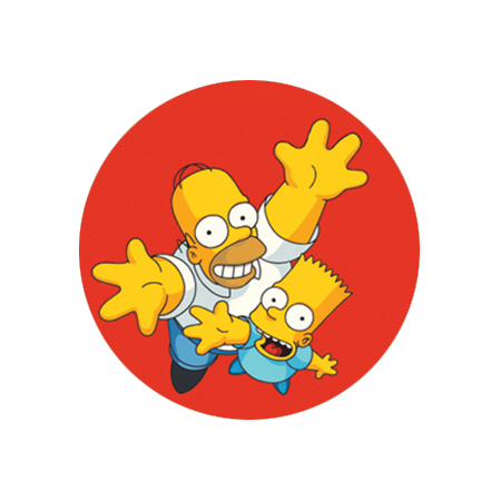 Simpsons - Bart and Homer Button