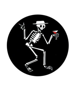 Social Distortion - Skelett on black Button