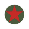 Red star on olive Button