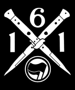 161 Anti-Fascist Action knives Aufnäher