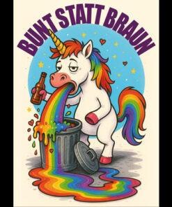 Bunt statt Braun Sticker