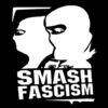 Smash Fascism white mask Aufnäher