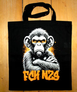 FCK NZS Monkey (black) Baumwolltasche / Bag