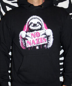 No Nazis Faultier Kapuzenpullover Hoodie